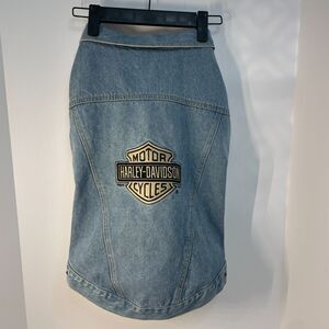 Harley-Davidson Light Blue Denim Dog Vest Jacket